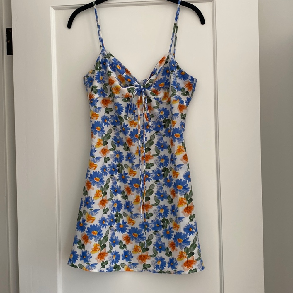 Floral silk dress